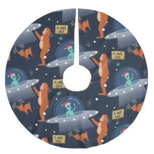 Jupon De Sapin En Polyester Brossé l'alien de noël yeti sasquatch bigfoot