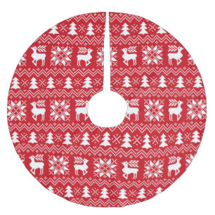 Jupon De Sapin En Polyester Brossé Le beau chandail de Noël a inspiré le motif roug