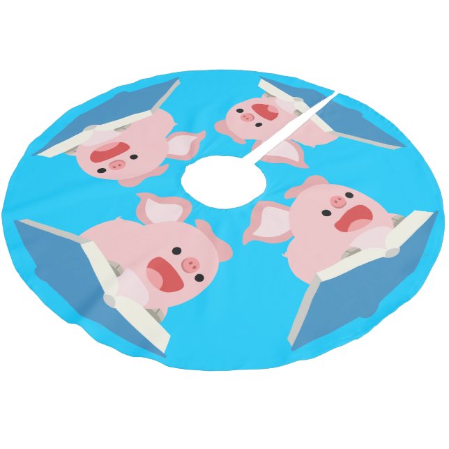 Jupon De Sapin En Polyester Brossé Le livre volant et la jupe caricaturale (Angle)