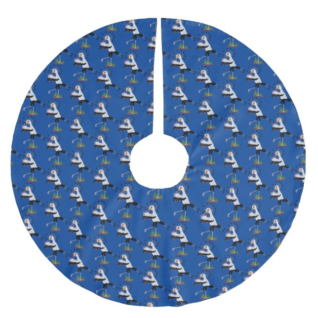 Jupon De Sapin En Polyester Brossé Le mignon secrétaire oiseau écrire des notes dessi (Devant)