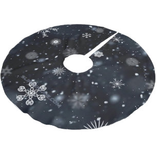 Jupon De Sapin En Polyester Brossé Le Noël de SlipperyJoe, hiver magique paisible à