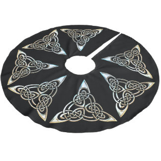 Jupon De Sapin En Polyester Brossé Le triangle noir d'argent Spirales Céleste Concept