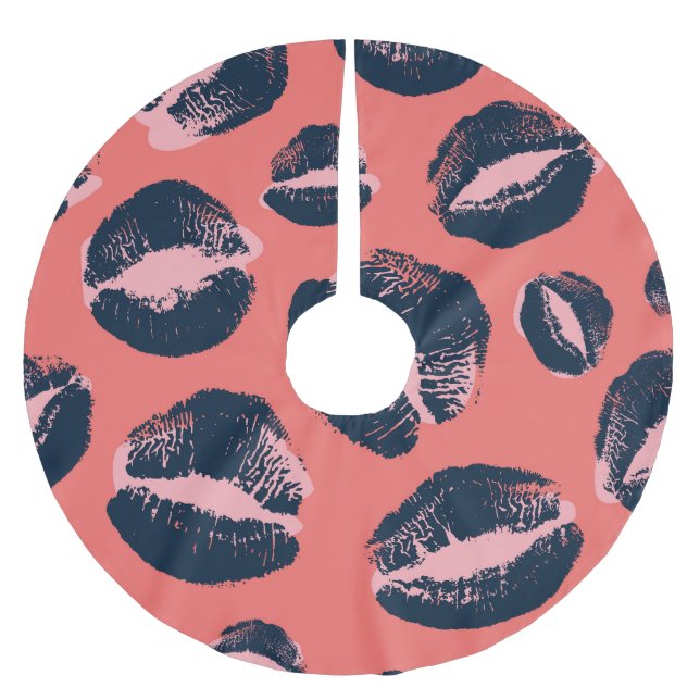 Jupon De Sapin En Polyester Brossé Leopard Kiss : Lipstick (Devant)