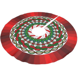 Jupon De Sapin En Polyester Brossé Les couleurs de la jupe d'arbre de Noël