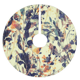 Jupon De Sapin En Polyester Brossé Les empreintes de la nature : Feuilles floraux san