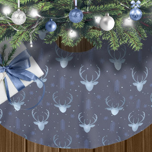 Jupon De Sapin En Polyester Brossé Les Patters de Christmas Blue ID861