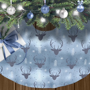 Jupon De Sapin En Polyester Brossé Les Patters de Christmas Blue ID861