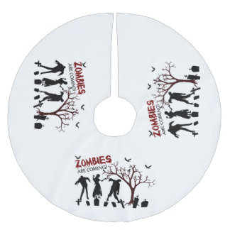 Jupon De Sapin En Polyester Brossé Les zombis viennent