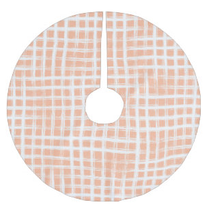 Jupon De Sapin En Polyester Brossé Lignes géométriques roses : Grille transparente
