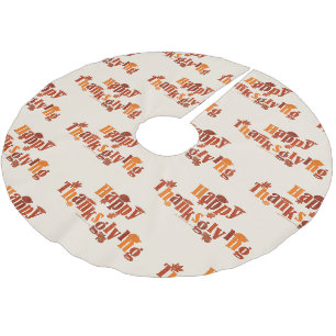 Jupon De Sapin En Polyester Brossé L'image de Thanksgiving festive et lumineuse de Sl