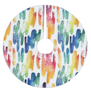 Jupon De Sapin En Polyester Brossé Liquide : Aquarelle Abstraite moderne.