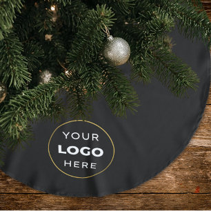 Jupon De Sapin En Polyester Brossé Logo d'entreprise personnalisé Fête noire