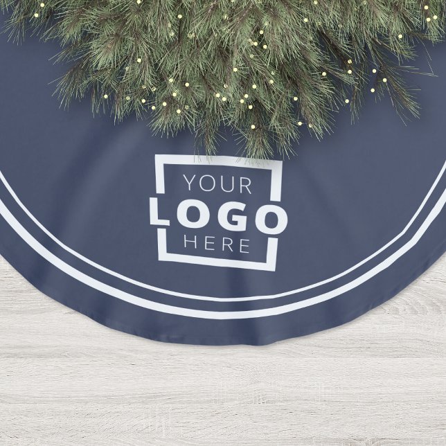 Jupon De Sapin En Polyester Brossé Logo d'entreprise personnalisé Noël Élégant Entrep (Créateur téléchargé)