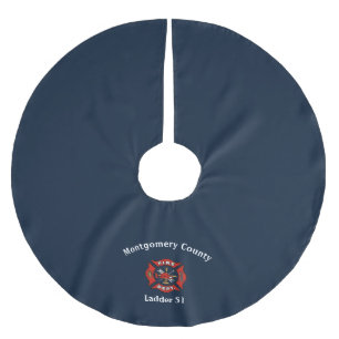 Jupon De Sapin En Polyester Brossé Logo du service d'incendie personnalisable