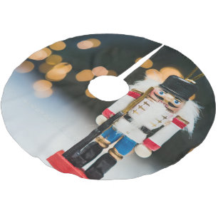 Jupon De Sapin En Polyester Brossé L'ornement casse-noisette classique de Noël de Sli