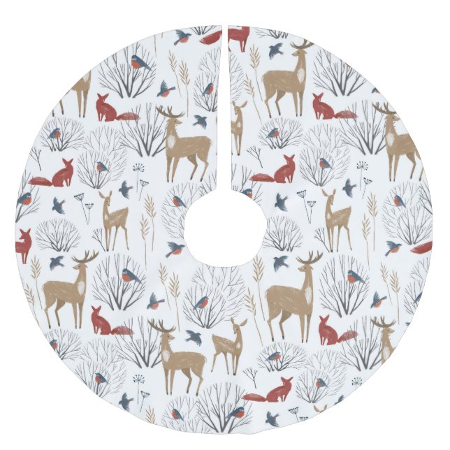Jupon De Sapin En Polyester Brossé Magic Winter Wonderland (Devant)