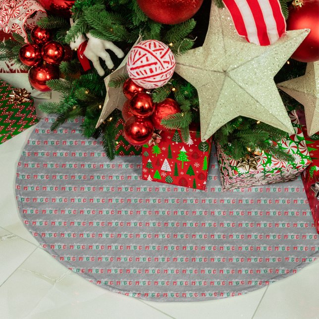 Jupon De Sapin En Polyester Brossé Magie de Noël (Créateur téléchargé)