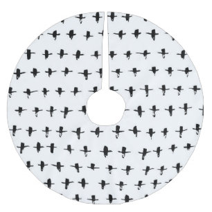 Jupon De Sapin En Polyester Brossé Main de croix noires dessinée géométrique