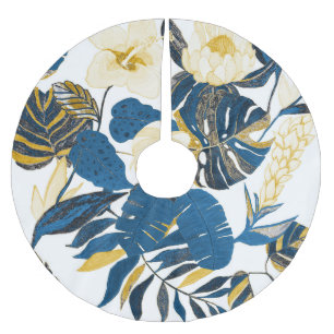 Jupon De Sapin En Polyester Brossé Main Tropicale tirée : Motif créatif sans couture