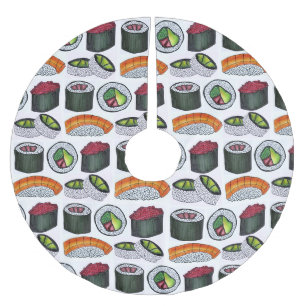 Jupon De Sapin En Polyester Brossé Maki japonais Sushi Rolls Thon épicé Avocado