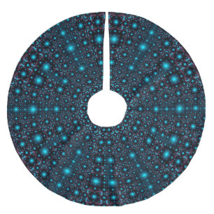 Jupon De Sapin En Polyester Brossé Mandala bleu magique