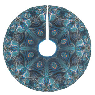 Jupon De Sapin En Polyester Brossé Mandala de l'espace mystérieux 