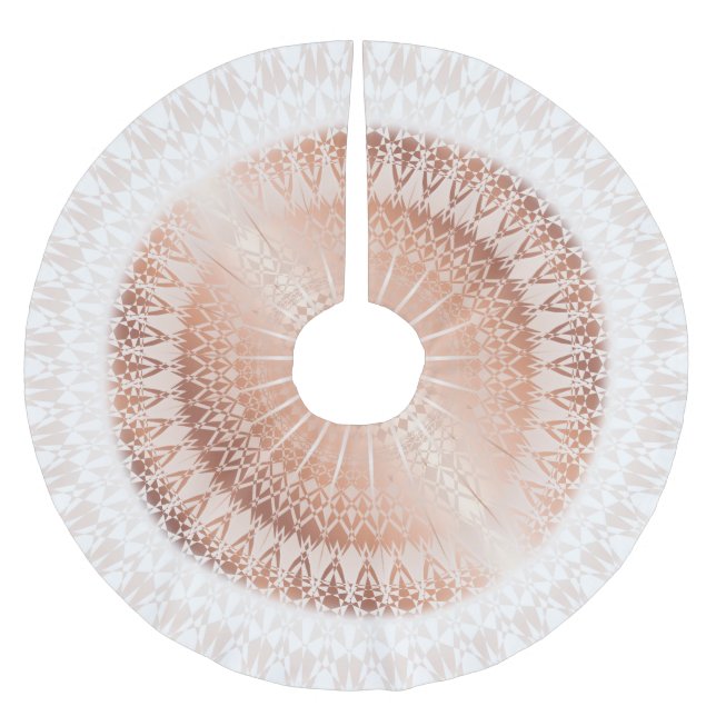 Jupon De Sapin En Polyester Brossé Mandala en or rose (Devant)