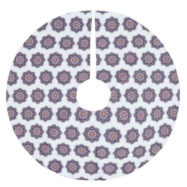 Jupon De Sapin En Polyester Brossé Mandala violet élégant (Devant)