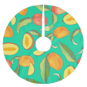 Jupon De Sapin En Polyester Brossé Mango Medley : Motif de fruits tropicaux