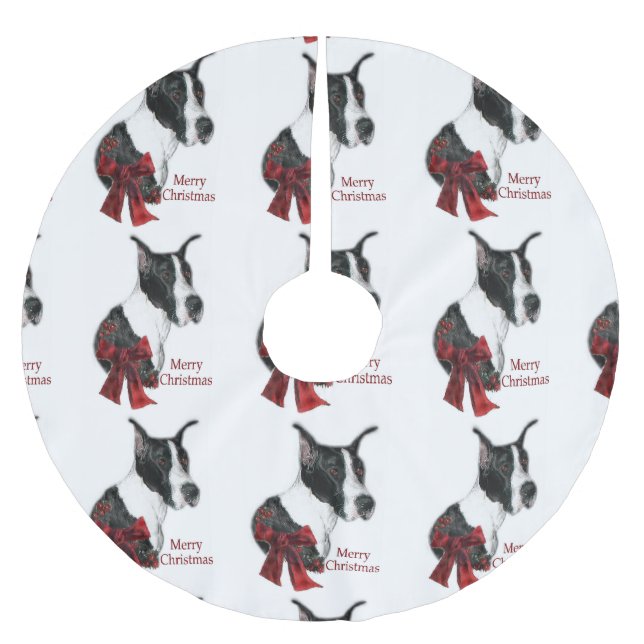 Jupon De Sapin En Polyester Brossé Mantle grand Dane Noël (Devant)
