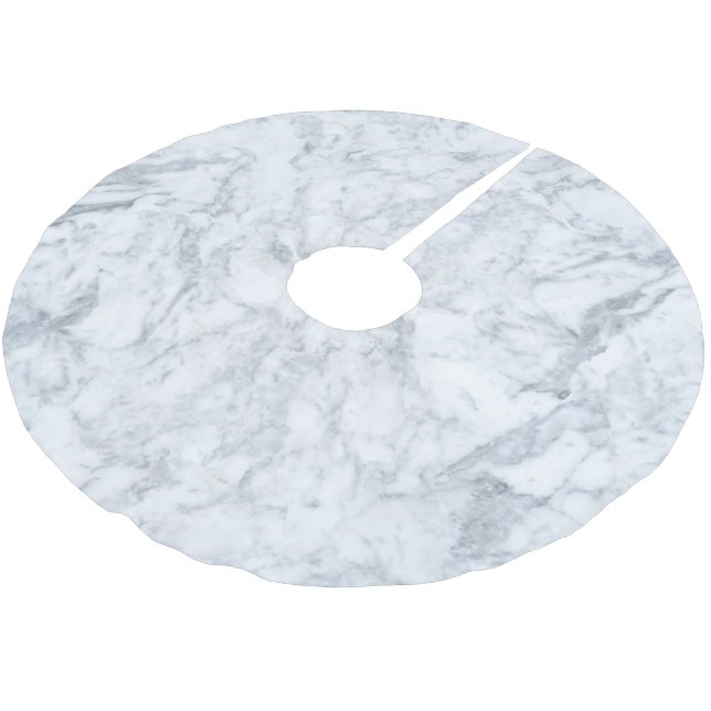 Jupon De Sapin En Polyester Brossé Marbre blanc (Angle)