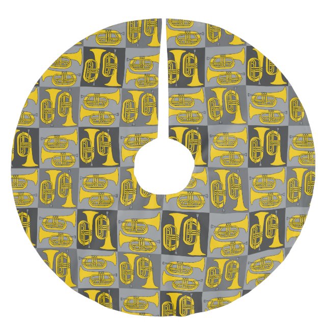 Jupon De Sapin En Polyester Brossé Marching Baritone Crosshatch (Devant)