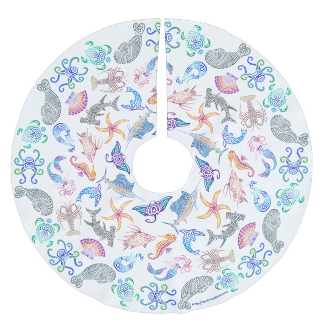 Jupon De Sapin En Polyester Brossé Marin (Devant)