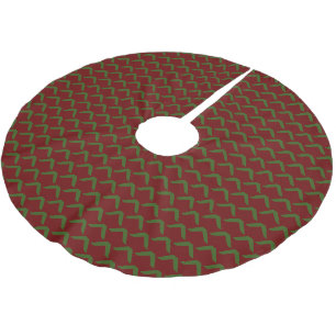 Jupon De Sapin En Polyester Brossé Maroon vert moderne Arbres de Noël scandinaves