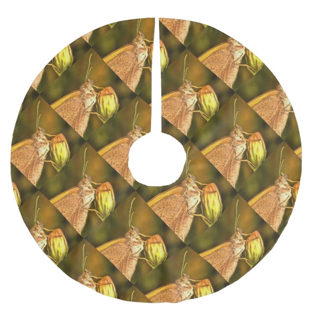 Jupon De Sapin En Polyester Brossé Meadow Brown Beau Papillon Art (Devant)