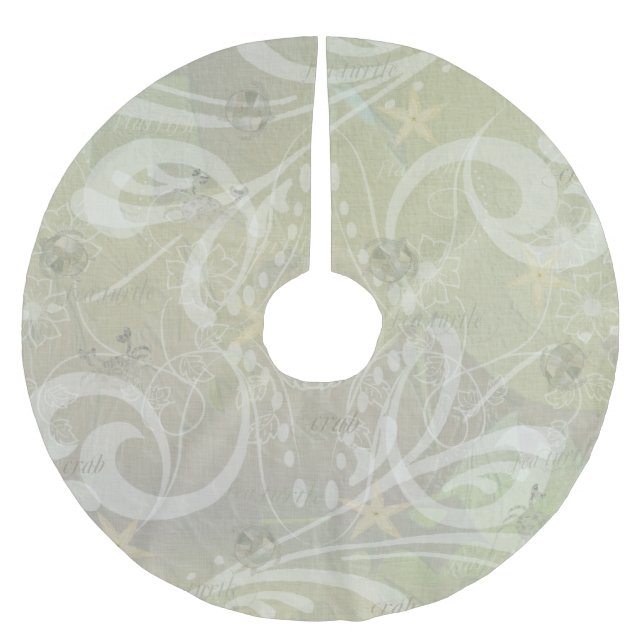 Jupon De Sapin En Polyester Brossé Mer de Chambre de plage (Devant)