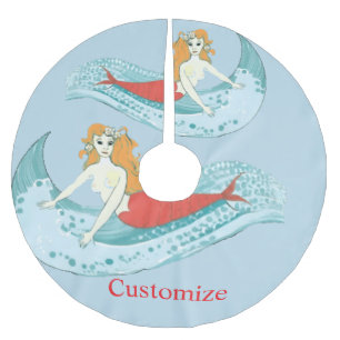 Jupon De Sapin En Polyester Brossé Mermaid Thunder_Cove