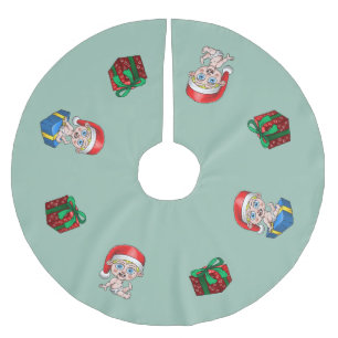 Jupon De Sapin En Polyester Brossé Merveilleux bébé Père Noël