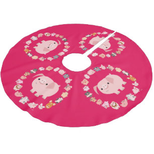 Jupon De Sapin En Polyester Brossé Mignons Mandala