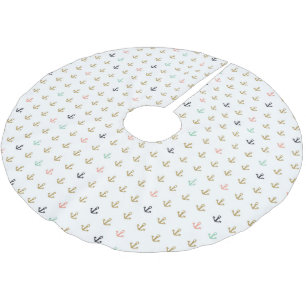 Jupon De Sapin En Polyester Brossé Mini Motif Ancre