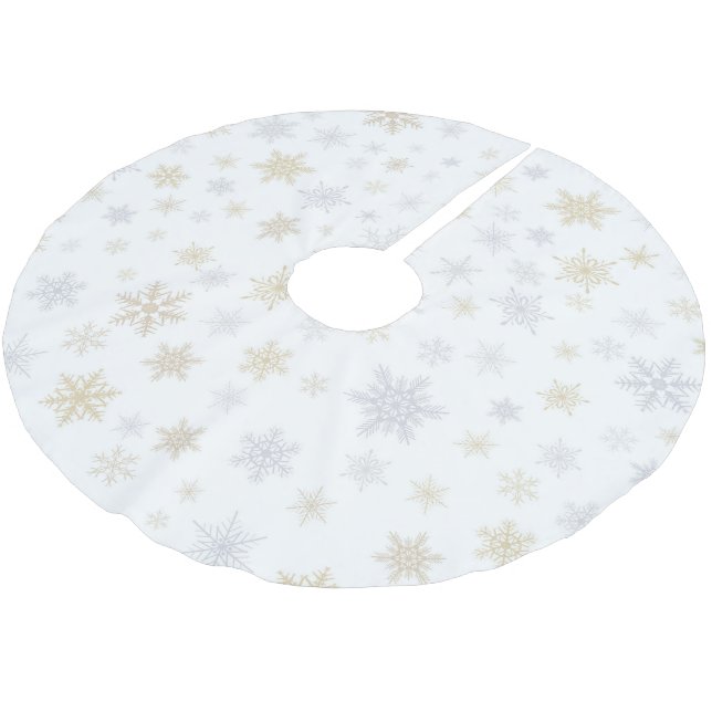 Jupon De Sapin En Polyester Brossé Miroiter la neige (Angle)