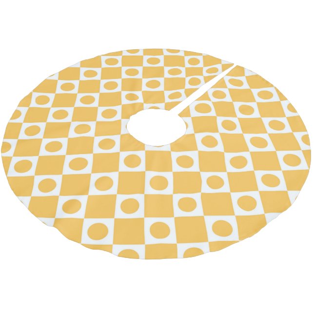Jupon De Sapin En Polyester Brossé Mod Retro 60's Mustard (Angle)