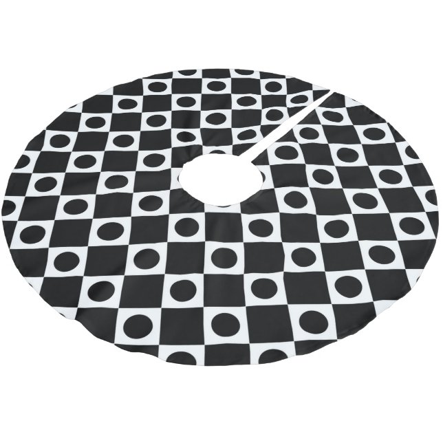 Jupon De Sapin En Polyester Brossé Mod Retro 60's Noir (Angle)