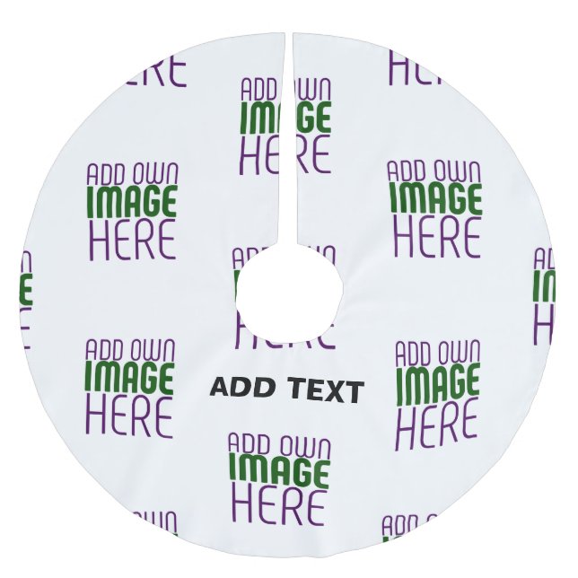 JUPON DE SAPIN EN POLYESTER BROSSÉ MODÈLE DE TEXTE D'IMAGE BLANCHE SIMPLE MODERNE (Devant)