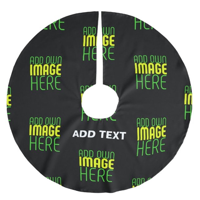 JUPON DE SAPIN EN POLYESTER BROSSÉ MODÈLE DE TEXTE D'IMAGE NOIRE SIMPLE ET MODERNE (Devant)