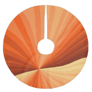 Jupon De Sapin En Polyester Brossé Moderne Abstrait Orange Rouge Vanille Graphique Fr