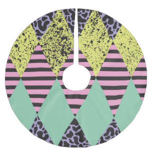 Jupon De Sapin En Polyester Brossé Moderne Rhombus : Style Abstrait Sans Couche.