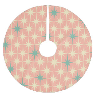 Jupon De Sapin En Polyester Brossé Monnaie rose atomique rétro Vintage les années 50 