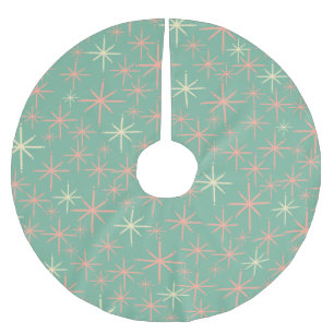 Jupon De Sapin En Polyester Brossé Monnaie rose des Starburts de les années 50