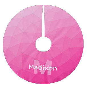 Jupon De Sapin En Polyester Brossé Monogramme à motif de maille géométrique ombré ros